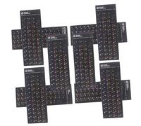 DIYEAH 10 Feuilles Autocollants de Clavier Multilingues de Stickers Anglais Hébreu et Russe pour Ordinateur Portable et Notebook Positionnement des Impression Protection Durable la