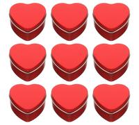 DIYEAH 10 Pièces Boîtes Cœur Rouges pour Bonbons et Petits Cadeaux Coffrets de Rangement Solides pour Saint-valentin Boîte Décorative pour Offrir Couple