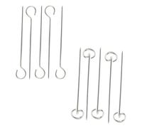 DIYEAH 10 pièces Brochettes Acier Inoxydable Résistantes Poignée Ergonomique pour Barbecue Viande et Légumes