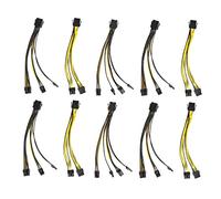 DIYEAH 10 pièces Câble Alimentation GPU Pin Femelle vers Pin Lot de Câbles pour Cartes Graphiques pour Machines de et Extensions de Système