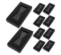 DIYEAH 10 Pièces Coffret Présent Noir pour Nœud et Cravate en Papier avec Protection Anti-poussière et Fenêtre Transparente, pour Présents Professionnels et Voyages D'affaires
