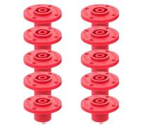 DIYEAH 10 Pièces Connecteur Audio 4 Pôles Rond pour Câble Enceinte et Caisson de Basse, Plastique et Alliage, Installation Facile, Durée de Vie Prolongée, pour Événements DJ et Pa