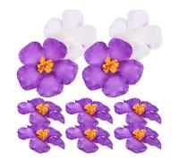 DIYEAH 10 Pièces Fleur d'hibiscus Artificielle Hawaïenne Pourpre en Eva