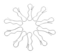 DIYEAH 10 Pièces Goupilles Fendues de Lot de Set de Fer Argenté | Application Polyvalente, Insertion et Retrait Faciles, Fixation Sûre pour Équipements et Goupilles D’attelage