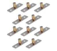 DIYEAH 10 Pièces Guide de Sol de T pour Portes Coulissantes, Ferrures en Cuivre et Fer, Diamètre D'arbre 8 Mm, Capacité de Charge Élevée, Adapté aux Portes de Grange et Bureaux