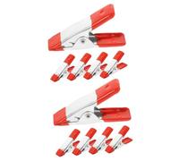 DIYEAH 10 Pièces Lot de 5 Pinces à Ressort Métalliques Rouges 2 Pouces pour Travail du Bois, Clips à Ressort Compacts et Robustes, Serrage-joints Polyvalents pour Menuiserie et Fixation