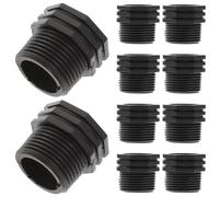 DIYEAH 10 pièces Lot de Raccords Filetés Passe-cloison pour Tuyau Arrosage et Réservoirs Joint Étanche Adaptateur pour Jardins Bassins et Aquariums