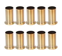DIYEAH 10 Pièces Manchon à Bride pour Lustre en Cristal, Tube Support | Pièce de Rechange, Installation Facile, Ne Se Déforme Pas, pour Décoration Intérieure, Or