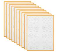 DIYEAH 10 pièces Manipulatives de Fractions : Fiches Réutilisables pour Apprentissage des Fractions - Plates 11,2x8,2" Recto Verso - Supports Pédagogiques pour École Primaire