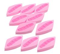 DIYEAH 10 Pièces Moule Silicone Fondant Mini Hamburger Flexible et Réutilisable Moule Pâtisserie Antiadhésif pour Muffin Cookie Cupcake Chocolat Décoration Gâteau DIY Fête