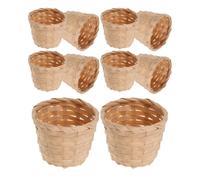 DIYEAH 10 Pièces Panier de Rangement Tressé Mini pour Décoration | Léger et Portable, Usage Polyvalent, Style Tressé, Chambre et Décoration, Format Compact
