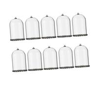 DIYEAH 10 Pièces Pendentif Cloche Verre Transparent Tube Verre Fiole Bouteille à Souhaits Mini Bouteille Décorative Petit Flacon