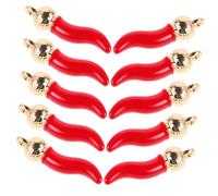 DIYEAH 10 Pièces Pendentifs Mini Piment Réalistes pour Bijoux DIY Charms Légers et Durables pour Porte-clés Bracelets Colliers et Boucles Oreilles Accessoires de Création Fantaisie