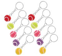 DIYEAH 10 pièces Porte-clés Balle de Tennis Miniatures Colorés et Portables Accessoires Décoratifs pour Sac Porte-clés Sport pour Amateurs de Tennis Cadeau Pratique