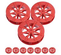 DIYEAH 10 Pièces Roue à Eau Décorative de Rechange Rouge | Plastique, Forme Unique, Effet Décoratif, Miniature Artisanale, pour Bureau et Jardin Zen