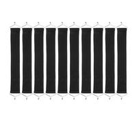 DIYEAH 10 Pièces Sangles de Soutien du Siège sous l'Assise en Nylon et Métal, pour Fauteuils Inclinables Pliants, Pêche et Usage Intérieur, Noir