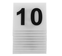 DIYEAH 10 pièces Shaped Double-sided Acrylic Table Number Markers Réutilisables pour Restaurant Numéros de Table Robustes et Légers Signalisation Moderne et Compacte