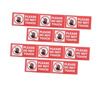 DIYEAH 10 Pièces Veuillez ne pas toucher signe avertissement autocollant l'adhésif ne de sécurité adhésifs Ne touchez pas signe stickers PVC auto-adhésif