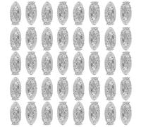 DIYEAH 100 Breloques pour Ongles Bouddha en Alliage Métallique Argenté, Décorations Nail Art en Relief 3d 1,7 Cm, Accessoires pour Manucure Professionnelle et Maison, Kit 100 Pièces