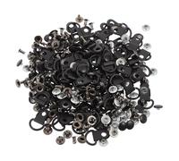 DIYEAH 100 Ensembles Boucle de Lacet de Randonnée avec Anneau Noir 14mm en Acier Inoxydable et Résistance Casse Installation Rapide et Résistance la Casse pour Chaussures et Bottes