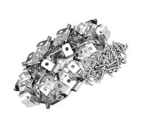 DIYEAH 100 Ensembles Clips de Fixation Aluminium pour Grillage Rigide Pinces de Serrage pour Clôture Élevage Bétail Mouton Installation Rapide Vis Lot