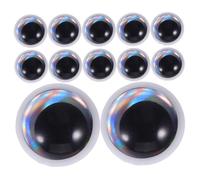 DIYEAH 100 Ensembles Resin Glitter Safety Eyes Asymmetrical Moon Shaped Pupils for DIY Plush Toys Crochet Dolls Craft Accessories Unique Offset Pupils for Creative Handmade Projects