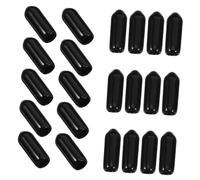 DIYEAH 100 pièces Caps de Protection PVC Embouts Flexibles Noirs pour Vis Boulons Électriques Couvercles de Protection pour Filetages et Tubes