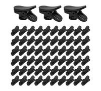 DIYEAH 100 Pièces Clip de Fixation pour Câble Audio et Microphone Noir en Plastique Léger, pour Entraînements et Mouvements, Maintien Sécurisé sans Utilisation des Mains