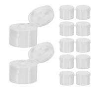 DIYEAH 100 Pièces Couvercles de Flacons de Lotion, Capsules de Bouteilles Pp Blanc 28mm Id, Couvercle Flip-top Étanche, pour Shampooing et Gel