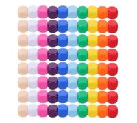 DIYEAH 100 Pièces Dés Acryliques Blancs à Six Faces 16mm Coins Arrondis, Surface Lisse pour Jeux de Société et Activités Mathématiques, Faciles à Différencier