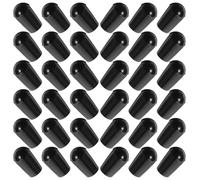 DIYEAH 100 pièces Lot de Embouts de Protection pour Fil de Fer Capuchons Noirs pour Extrémités de Cintres Protège-vis et Conseils Crochet pour Rangement Armoire