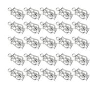 DIYEAH 100 pièces Lot de Pendentifs Alliage Vintage Forme Lampe à Kérosène pour Création de Bijoux DIY Breloques Argentées Durables avec Boucle Accessoires pour Boucles Oreilles