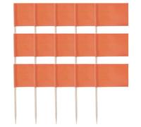 DIYEAH 100 pièces Mini Drapeaux sur Cure-dents Orange pour Décoration de Cupcakes Fromages et Fruits Accessoires de Fête et Buffet Piques Signalétiques Distinctifs et Attrayants