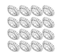 DIYEAH 100 Pièces Moule à Tartelette Argenté en Aluminium | Usage Banquet et Collation, Chauffe Vite, Antiadhésif, Jetable, Pratique, pour Desserts et Préparations