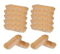 DIYEAH 100 pièces Moules à Gâteau Jetables Papier Sulfurisé Forme de Bateau Barquettes de Cuisson Antiadhésives pour Pâtisserie Supports Ovales Résistants Chaleur Vaisselle Écologique