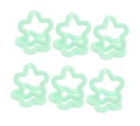 DIYEAH 100 Pièces pendentif pentagramme pendentifs cages de perles en spirale charmes d'étoiles porte-clés étoile en vrac cordon de bijoux collier chanceux Bracelet Acrylique Vert clair