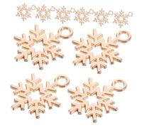 DIYEAH 100 pièces Pendentifs Flocon de Argentés Breloques Alliage pour Création de Bijoux DIY Décorations Suspendues pour Bracelets Colliers Porte Clés et Scrapbooking