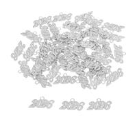 DIYEAH 100pièces Breloques Année avec Chiffres Minimalistes pour Décorer Chapeaux de Diplôme et Créations de Bijoux Artisanaux pour Fêtes de Remise