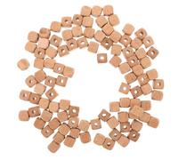 DIYEAH 100pièces Perles Cubiques Bois Naturel Brut Non Peintes Carrées pour Fabrication De Colliers Bracelets Et Bijoux