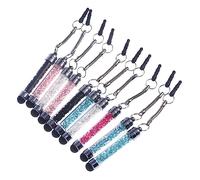 DIYEAH 10pièces Stylet Tactile Cristal Diamant Crayon Capacitif Fin à Pointe Souple Mini Design Portable avec Décor Strass pour Téléphones Et Tablettes Couleurs Assorties
