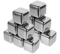 DIYEAH 12 pièces Glaçons Acier Inoxydable Réutilisables Pierre à Whisky Résistante pour Refroidir Vin Boissons Spiritueux