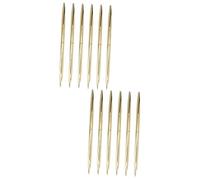 DIYEAH 12 pièces Lot de Stylos à Bille Métalliques Rotation pour Bureau École et Banque Couleur Or Brillant