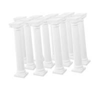 DIYEAH 12 pièces Miniatures Colonnes Romaines Décoratives Statues Blanches Réalistes pour Décoration de Mariage Jardin et Intérieur Bases de Pots de Fleurs Élégantes