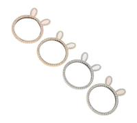 DIYEAH 12 Pièces Miroir de Maquillage Modèle avec Oreilles Chat et Lapin Strass Décoratif pour Coque Téléphone Compatible Multi-modèles Accessoire Pratique pour Retouches Beauté