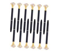 DIYEAH 12 pièces Set de Stylos à Bille Noir Encre Rapide Stylos Diamant Élégants pour Mariage Nuptiale Bureau et École Raffinés pour Femmes et Demoiselles