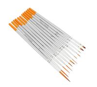 DIYEAH 12 Pièces Stylo à Ligne Longue Queue pinceaux Miniatures Pinceau pour Les détails Fins Petits pinceaux Aquarement des aquarelles Stylo Aquarelle Orange