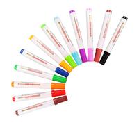 DIYEAH 12 Pièces Stylos Effaçables à Encre Gel Lavables pour Tableau Blanc, Séchage Rapide, Plastique Solide, pour Bureau et Enseignement