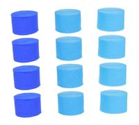 DIYEAH 12 Rouleaux de Serpentins en Papier Crépon Bleu Pliable et Autocollant pour Décorations de Fête et Anniversaire, Fournitures de Papier Crépon pour Décor Festif