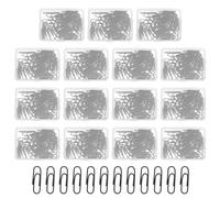 DIYEAH 15 boîtes de trombones : trombones noirs larges de 28 mm, protègent les pages des rayures et des déchirures, robustes et parfaits pour les marque-pages, l’organisation de la maison, du