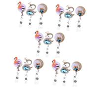 DIYEAH 15 Pièces Badge Clip Mignon avec Strass Porte-badge Rétractable Rotatif pour Infirmières et Étudiants Support Multi-fonctionnel pour Carte Identité